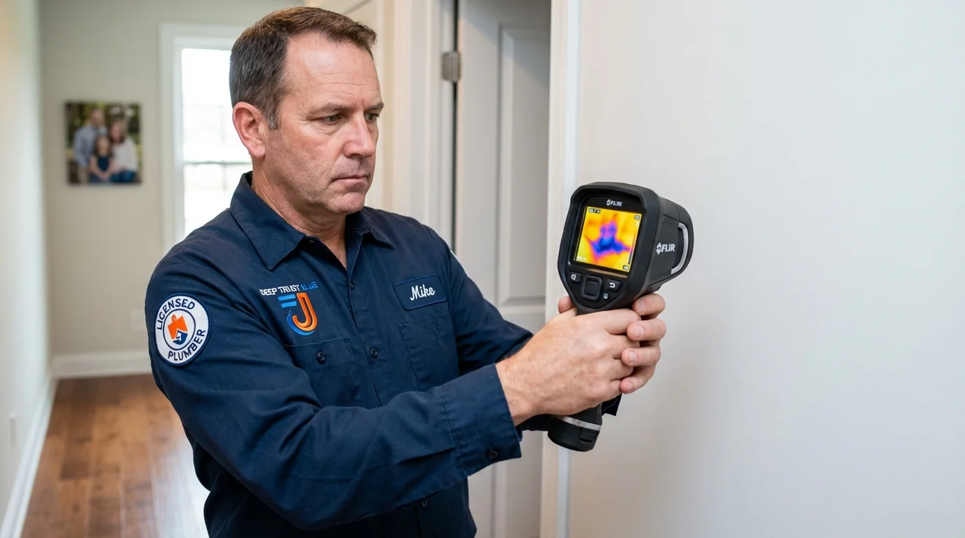 Thermal imaging leak detection by Johns Plumbing LLC in East Dennis